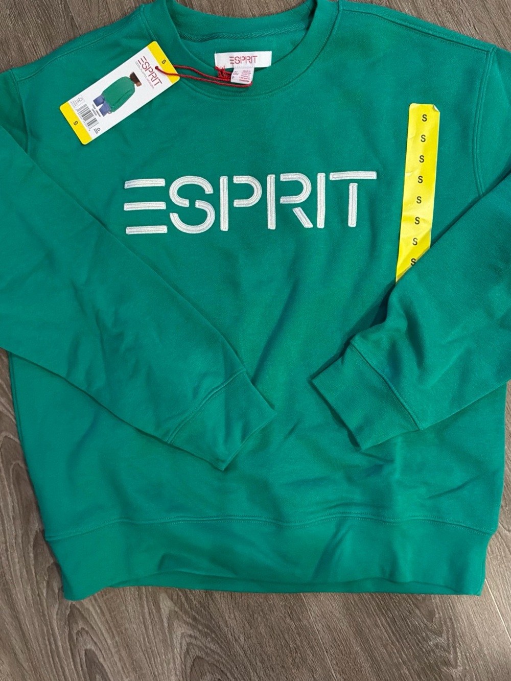 Esprit Green Crewneck Sweater with White Logo